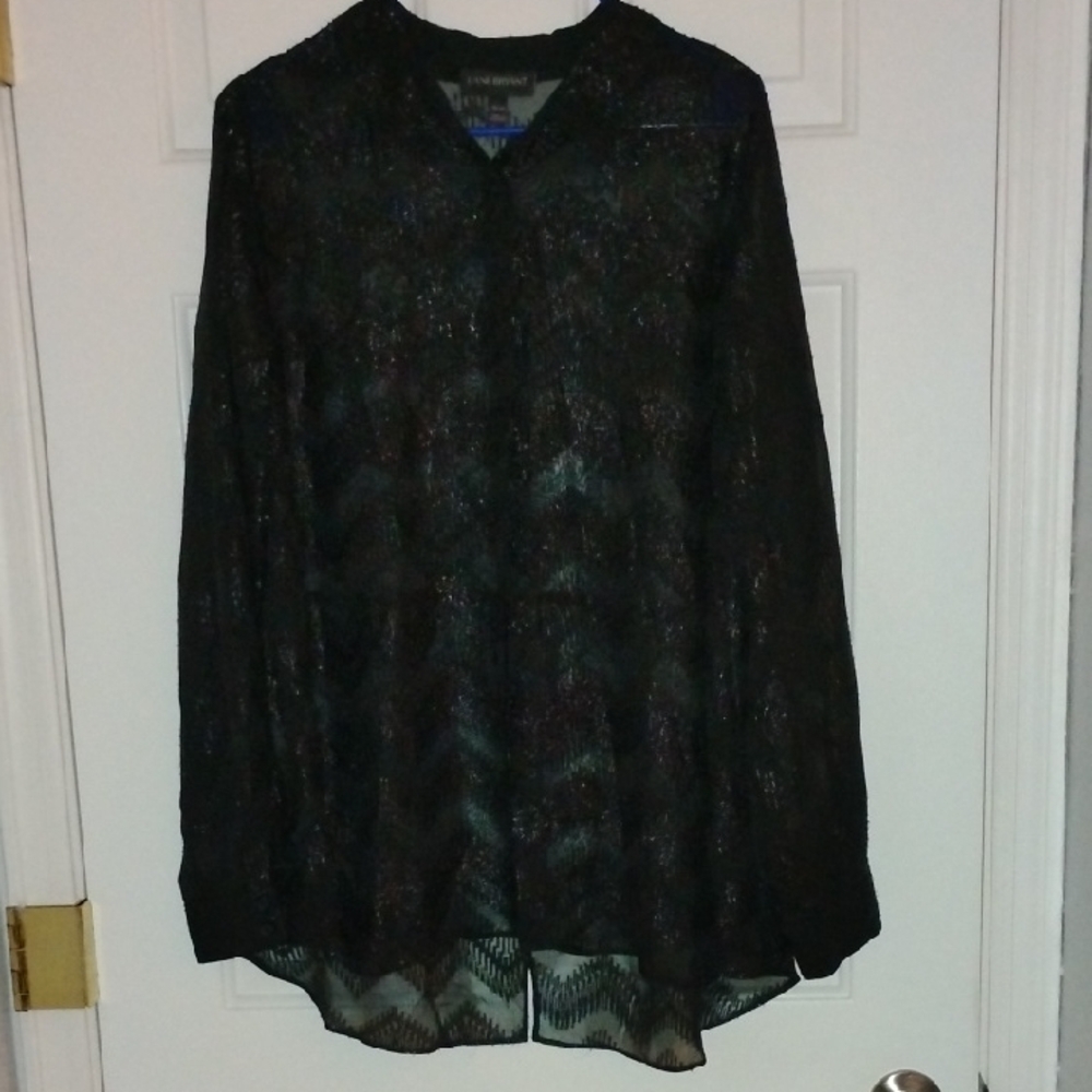 Lane Bryant Black Blouse